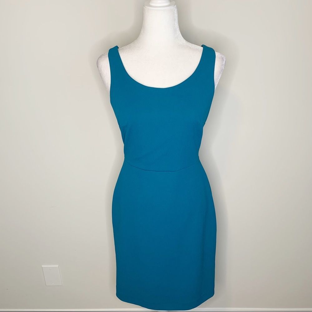 Betsey Johnson Teal Blue Fitted Stretch Dress